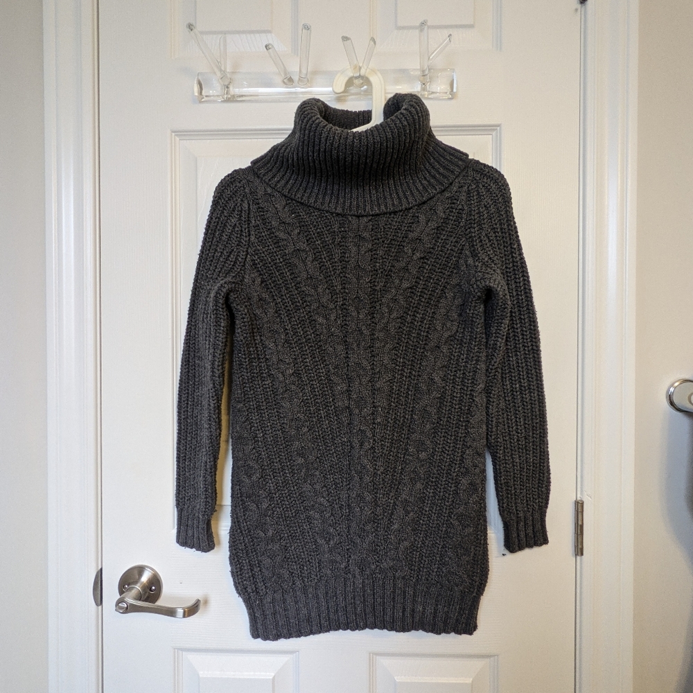 Banana Republic Grey Knit Turtleneck Sweater